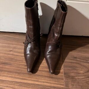 Next Dark Brown Heeled Boots